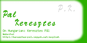 pal keresztes business card